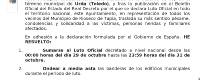BANDO LUTO OFICIAL Y MINUTO DE SILENCIO POR LAS VICTIMAS DEL ACCIDENTE FERROVIARIO DE URDA (TOLEDO)